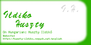 ildiko huszty business card