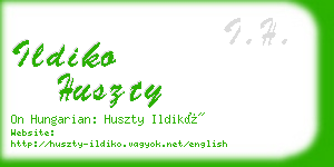 ildiko huszty business card